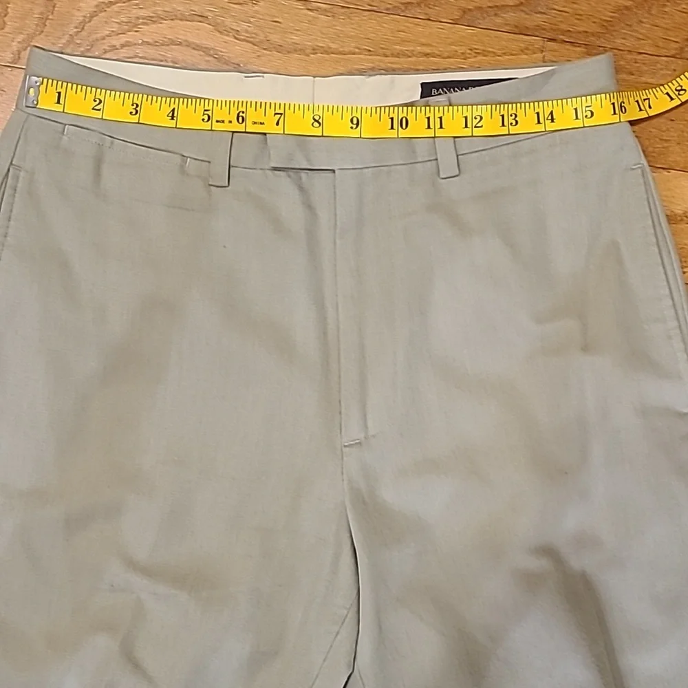 BANANA REPUBLIC MENS COTTON WOOL BLEND STRAIGHT LEG PANTS 32X32 Vintage‎ 2004